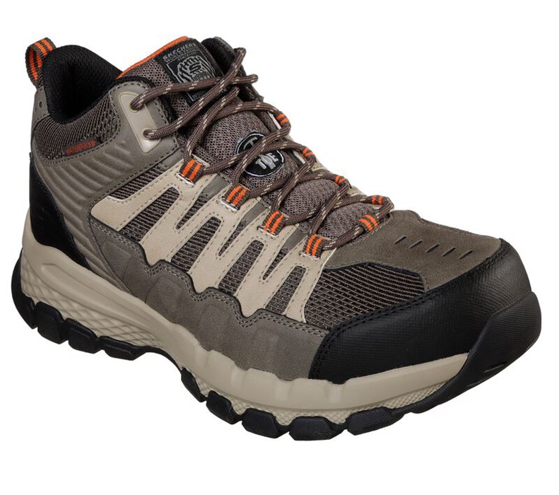 Skechers Herr Ljus Bruna Stövlar - Work: Queznell St Wp - Sverige (BKJPC-7320)